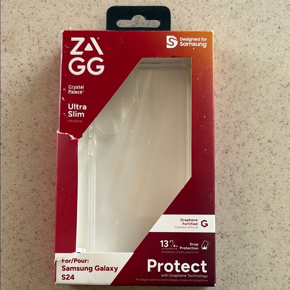 Zagg clear Samsung S24 crystal palace case